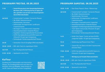 Programm 800 Jahre Messen